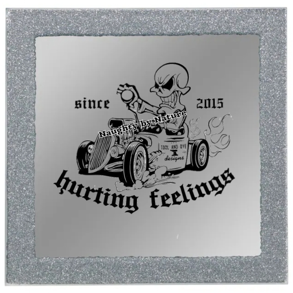 Silver Naughty by Nature Mirror Art